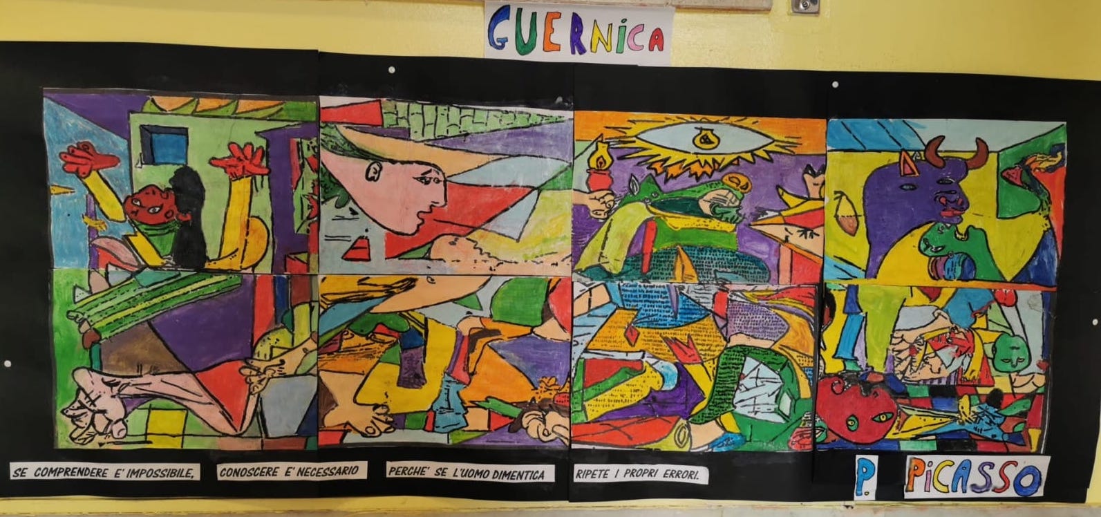 Guernica colorata dagli alunni